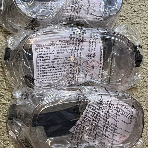 5 New! Sealed! Anti-Fog Safe Lab Plastic Glasses Protective Goggles Eyewear Misp - Picture 2 of 8